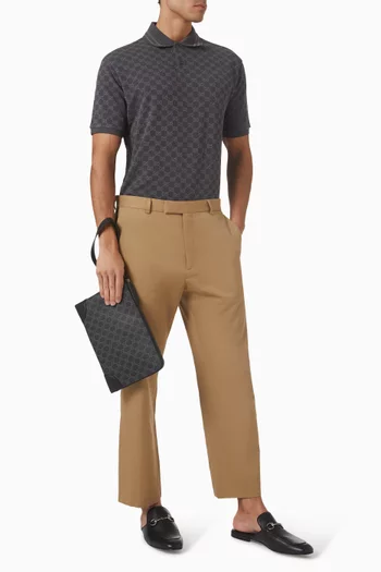 Small GG Emblem Business Case in Fabric