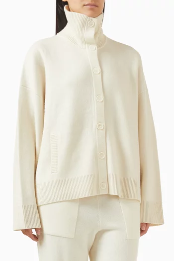 Lilou Buttoned Jacket in Wool-cashmere