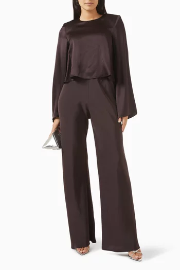 Naomi Wide-leg Pants in Silk