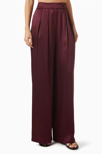 Brooke Pleated Pants in Silk