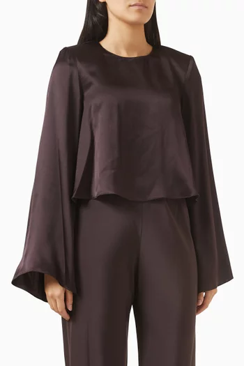 Sonya Cropped Top in Silk