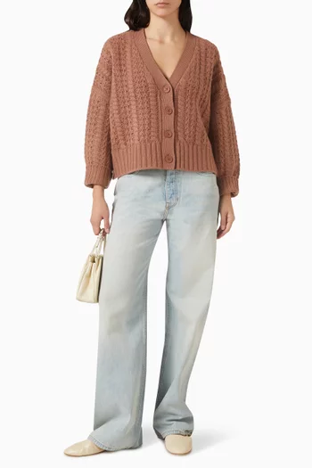 Hazel Slouchy Cardigan in Cashmere