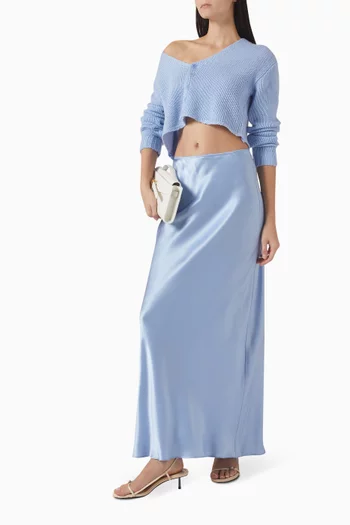 Grace Bias-cut Maxi Skirt in Silk
