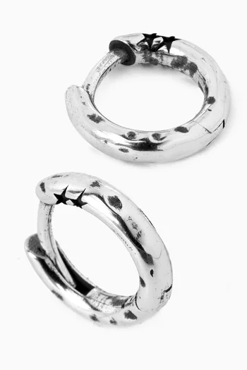 Slim Hoops in Sterling Silver