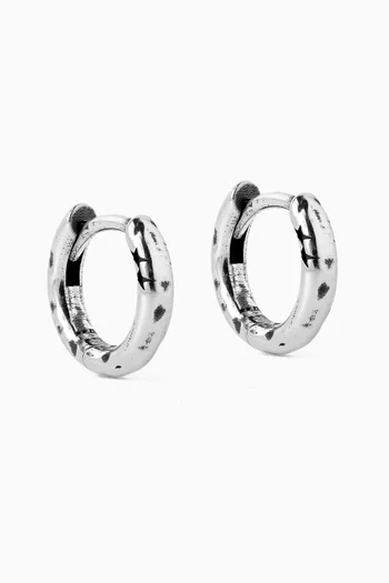 Slim Hoops in Sterling Silver