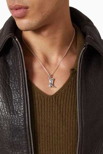Boot Necklace in Sterling Silver