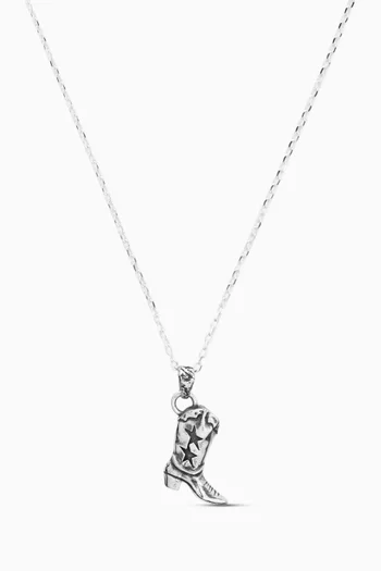 Boot Necklace in Sterling Silver