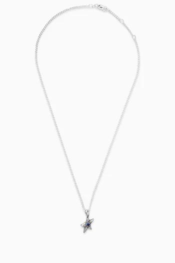 Blue Stelle Necklace in Sterling Silver