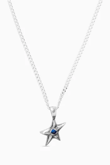 Blue Stelle Necklace in Sterling Silver