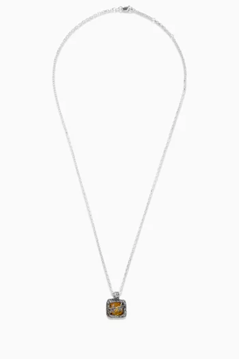 Due Stelle Icon Necklace in Sterling Silver