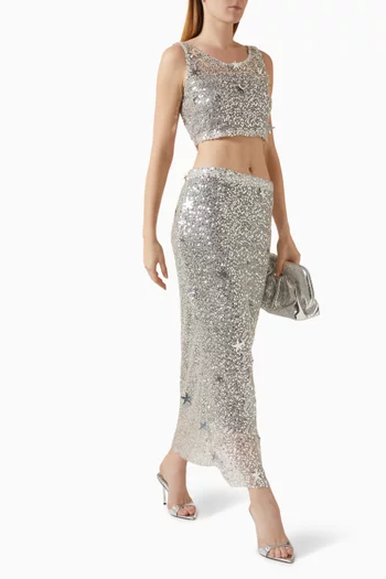 تنورة رينا مزينة بتطريزات