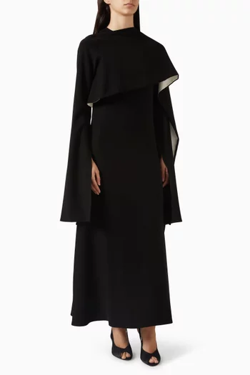 فستان بيلا طويل بوشاح