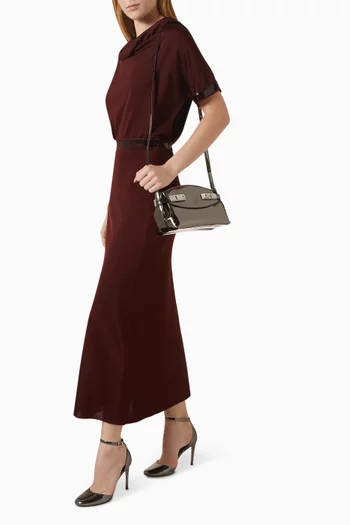 Small Hug Bag in Metallic Leather