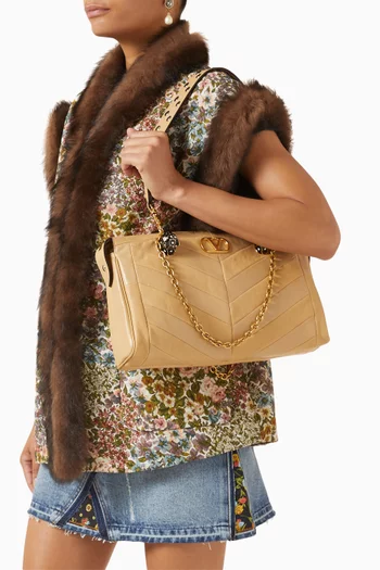 حقيبة كتف بانثيا جلد نابا