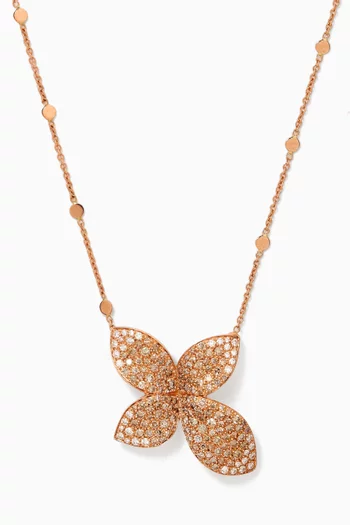 Giardini segreti Diamond Necklace in 18kt Rose Gold