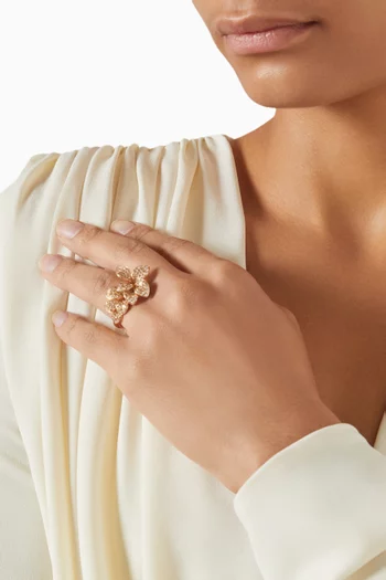 Petit Garden Diamond Ring in 18kt Rose Gold