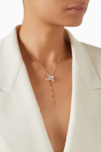 Petit Garden Dragonfly Diamond Necklace in 18kt Gold