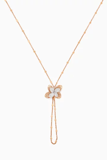 Petit Garden Dragonfly Diamond Necklace in 18kt Gold