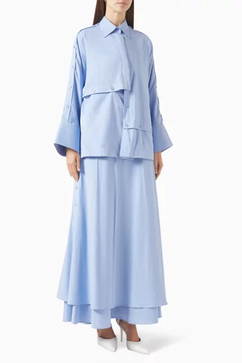 طقم كول بلو جاكيت وفستان