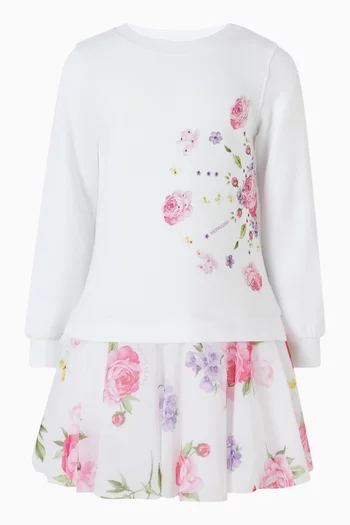 Floral-print Dress in Cotton