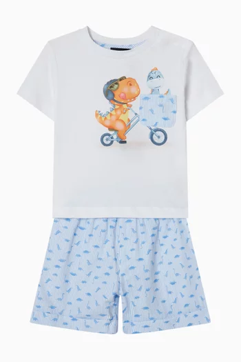 Dinosaur Print T-Shirt & Shorts Set