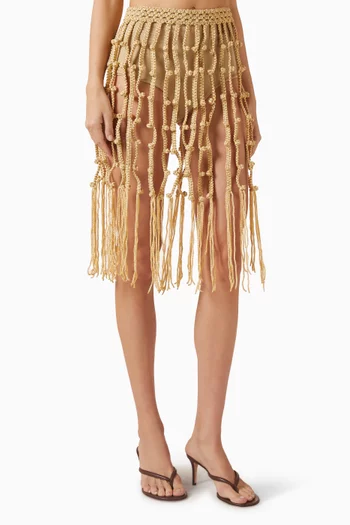 Oceanica Cord-fringe Skirt