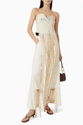 بنطال جينز استوريا بشرّابات دينم