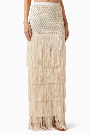 Monarka Crochet Fringe Skirt