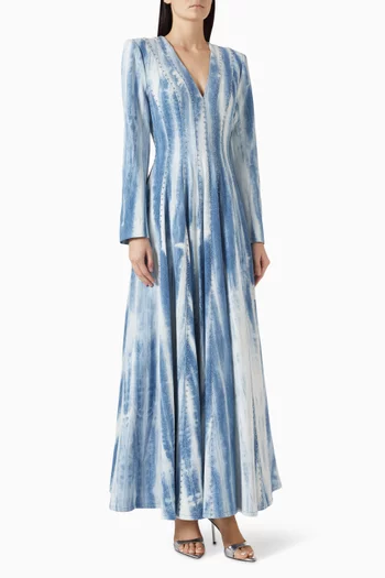 Embellished Cape Dress