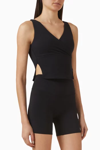 Luxe Balance Plunge Sports Crop Top