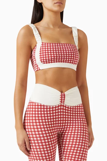 Luxe Balance Ruched Sports Crop Top