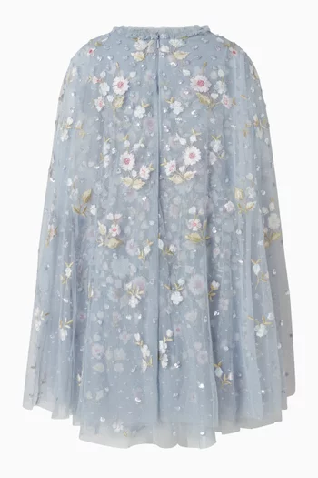 Real Blooms Cape Dress