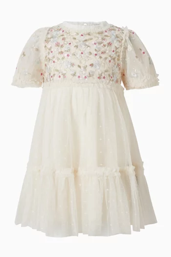 فستان جارلاند مزين بأشرطة