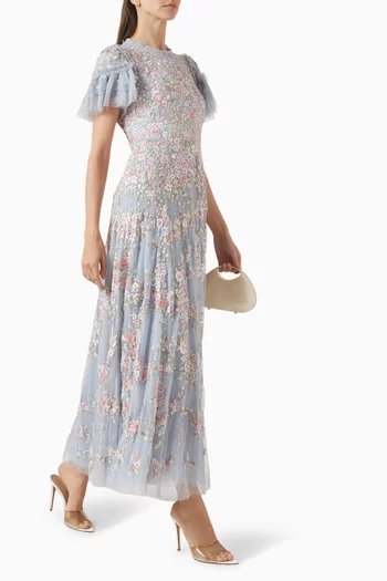 Lunaria Wreath Ankle Gown