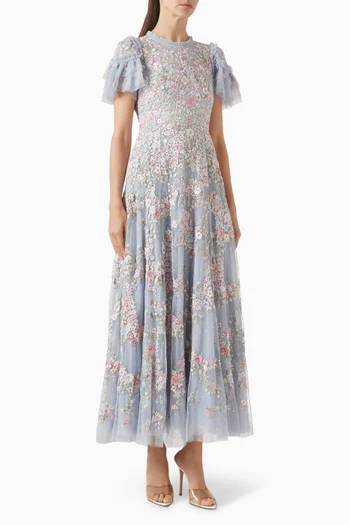 Lunaria Wreath Ankle Gown