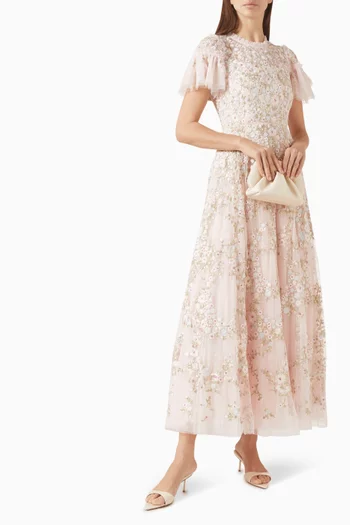 Lunaria Wreath Ankle Gown