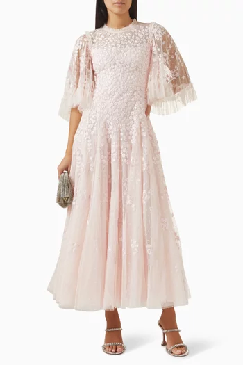 Scatter Blossom Ankle Gown