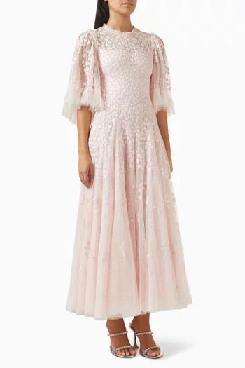 Scatter Blossom Ankle Gown