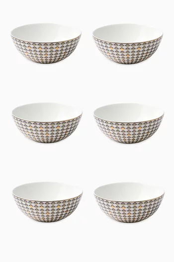 Sahara Rose Bowls in Porcelain, Set of 6