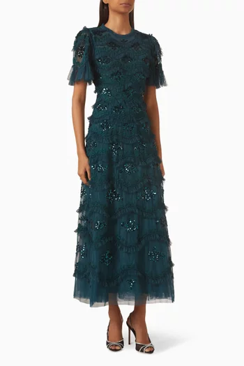 Daisy Wave Ankle Gown