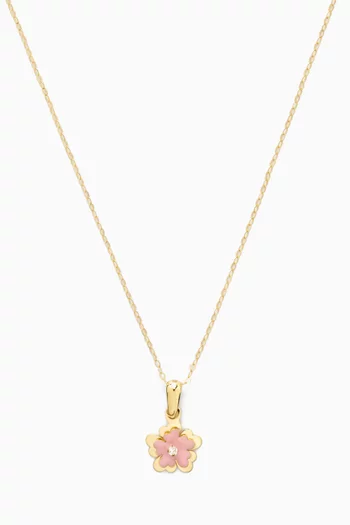 Floral Diamond Necklace in 18kt Gold