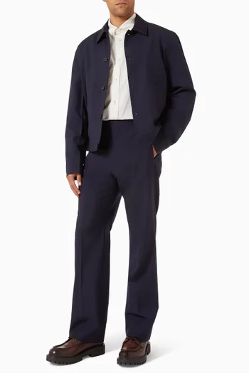 قميص شامبراي قطن وكتان