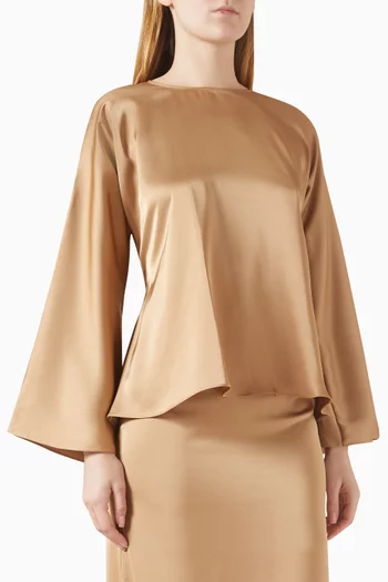 Back Tie-up Top in Satin-silk