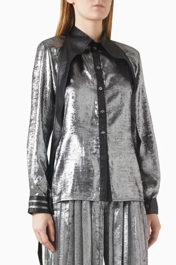 Metallic Long-sleeve Shirt