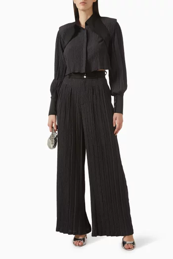 قميص بطيّات كتان