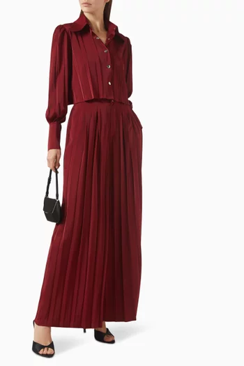 Pleated Wide-leg Pants