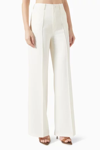 Wide-leg Pants in Gabardine