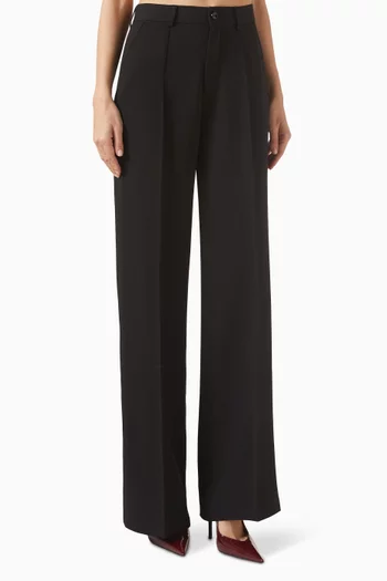Wide-leg Pants in Gabardine