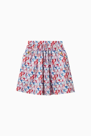 Logo-print Skirt in Cotton