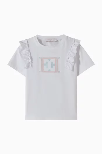 Logo-embroidered T-shirt in Cotton